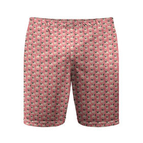 Мужские шорты 3D спортивные с принтом Мопсики на розовом ,  |  | Тематика изображения на принте: домашние животные | мопс | пес | песик | собака | собачка