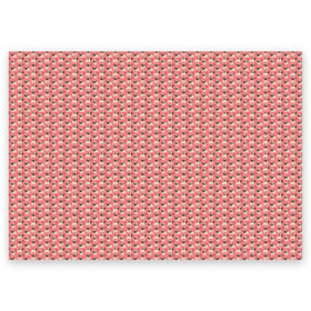 Поздравительная открытка с принтом Мопсики на розовом , 100% бумага | плотность бумаги 280 г/м2, матовая, на обратной стороне линовка и место для марки
 | домашние животные | мопс | пес | песик | собака | собачка