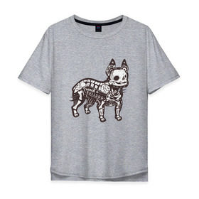 Мужская футболка хлопок Oversize с принтом Бульдог ренген , 100% хлопок | свободный крой, круглый ворот, “спинка” длиннее передней части | бульдог | домашние животные | пес | песик | собака | собачка | французский бульдог