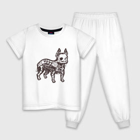 Детская пижама хлопок с принтом Бульдог ренген , 100% хлопок |  брюки и футболка прямого кроя, без карманов, на брюках мягкая резинка на поясе и по низу штанин
 | бульдог | домашние животные | пес | песик | собака | собачка | французский бульдог