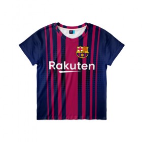 Детская футболка 3D с принтом Barcelona FC , 100% гипоаллергенный полиэфир | прямой крой, круглый вырез горловины, длина до линии бедер, чуть спущенное плечо, ткань немного тянется | barcelona | club | football | soccer | sport | team | атрибутика | барса | барселона | клуб | спорт | футбол