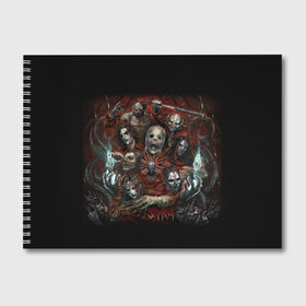 Альбом для рисования с принтом Slipknot , 100% бумага
 | матовая бумага, плотность 200 мг. | metal | slipknot | taylor | слипкнот