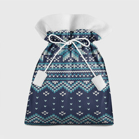 Подарочный 3D мешок с принтом Вязаный орнамент , 100% полиэстер | Размер: 29*39 см | Тематика изображения на принте: christmas | new year | pattern | арт | вязание | вязаный | зима | новый год | праздник | рождество | свитер | текстура | узор