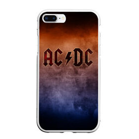 Чехол для iPhone 7Plus/8 Plus матовый с принтом AC DC , Силикон | Область печати: задняя сторона чехла, без боковых панелей | Тематика изображения на принте: ac dc | logo | metal | music | rock | лого | логотип | метал | музыка | рок