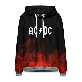 Мужская толстовка 3D с принтом AC/DC , 100% полиэстер | двухслойный капюшон со шнурком для регулировки, мягкие манжеты на рукавах и по низу толстовки, спереди карман-кенгуру с мягким внутренним слоем. | Тематика изображения на принте: ac dc | logo | metal | music | rock | лого | логотип | метал | музыка | рок