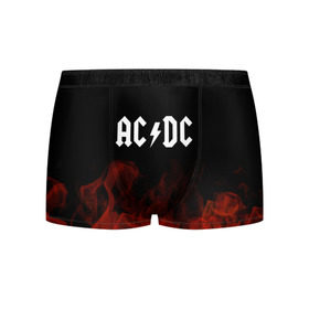 Мужские трусы 3D с принтом AC/DC , 50% хлопок, 50% полиэстер | классическая посадка, на поясе мягкая тканевая резинка | ac dc | logo | metal | music | rock | лого | логотип | метал | музыка | рок
