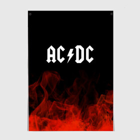 Постер с принтом AC/DC , 100% бумага
 | бумага, плотность 150 мг. Матовая, но за счет высокого коэффициента гладкости имеет небольшой блеск и дает на свету блики, но в отличии от глянцевой бумаги не покрыта лаком | ac dc | logo | metal | music | rock | лого | логотип | метал | музыка | рок