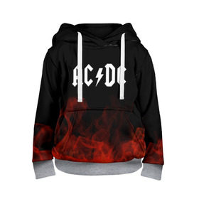 Детская толстовка 3D с принтом AC/DC , 100% полиэстер | двухслойный капюшон со шнурком для регулировки, мягкие манжеты на рукавах и по низу толстовки, спереди карман-кенгуру с мягким внутренним слоем | Тематика изображения на принте: ac dc | logo | metal | music | rock | лого | логотип | метал | музыка | рок