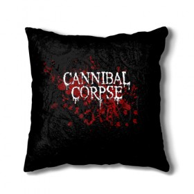 Подушка 3D с принтом Cannibal Corpse , наволочка – 100% полиэстер, наполнитель – холлофайбер (легкий наполнитель, не вызывает аллергию). | состоит из подушки и наволочки. Наволочка на молнии, легко снимается для стирки | cannibal corpse | logo | metal | music | rock | лого | логотип | метал | музыка | рок