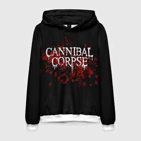 Мужская толстовка 3D с принтом Cannibal Corpse , 100% полиэстер | двухслойный капюшон со шнурком для регулировки, мягкие манжеты на рукавах и по низу толстовки, спереди карман-кенгуру с мягким внутренним слоем. | cannibal corpse | logo | metal | music | rock | лого | логотип | метал | музыка | рок