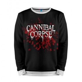 Мужской свитшот 3D с принтом Cannibal Corpse , 100% полиэстер с мягким внутренним слоем | круглый вырез горловины, мягкая резинка на манжетах и поясе, свободная посадка по фигуре | cannibal corpse | logo | metal | music | rock | лого | логотип | метал | музыка | рок