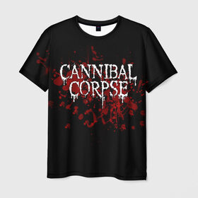 Мужская футболка 3D с принтом Cannibal Corpse , 100% полиэфир | прямой крой, круглый вырез горловины, длина до линии бедер | Тематика изображения на принте: cannibal corpse | logo | metal | music | rock | лого | логотип | метал | музыка | рок