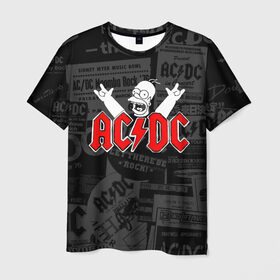 Мужская футболка 3D с принтом AC/DC , 100% полиэфир | прямой крой, круглый вырез горловины, длина до линии бедер | ас | ац | диси | дс | дц | исидиси | эйси
