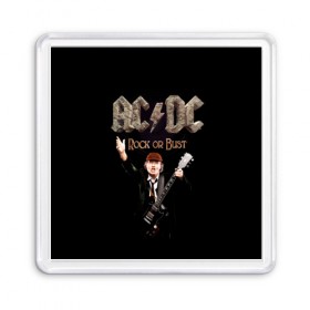 Магнит 55*55 с принтом AC/DC , Пластик | Размер: 65*65 мм; Размер печати: 55*55 мм | Тематика изображения на принте: ас | ац | диси | дс | дц | исидиси | эйси