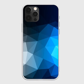 Чехол для iPhone 12 Pro Max с принтом Gray&Blue collection abstract , Силикон |  | abstraction | geometry | polygon | абстракция | геометрия | грань | краски | кубик | кубики | линии | мозаика | полигон | разноцветные | ребро | текстура | тени | узор