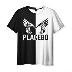 Мужская футболка 3D с принтом Placebo , 100% полиэфир | прямой крой, круглый вырез горловины, длина до линии бедер | placebo | альтернативный | инди | индирок | плацебо | рок