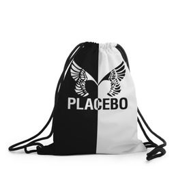 Рюкзак-мешок 3D с принтом Placebo , 100% полиэстер | плотность ткани — 200 г/м2, размер — 35 х 45 см; лямки — толстые шнурки, застежка на шнуровке, без карманов и подкладки | Тематика изображения на принте: placebo | альтернативный | инди | индирок | плацебо | рок
