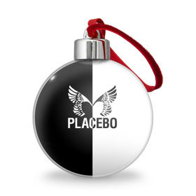Ёлочный шар с принтом Placebo , Пластик | Диаметр: 77 мм | Тематика изображения на принте: placebo | альтернативный | инди | индирок | плацебо | рок