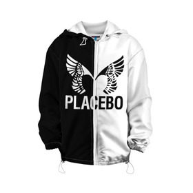 Детская куртка 3D с принтом Placebo , 100% полиэстер | застежка — молния, подол и капюшон оформлены резинкой с фиксаторами, по бокам — два кармана без застежек, один потайной карман на груди, плотность верхнего слоя — 90 г/м2; плотность флисового подклада — 260 г/м2 | Тематика изображения на принте: placebo | альтернативный | инди | индирок | плацебо | рок
