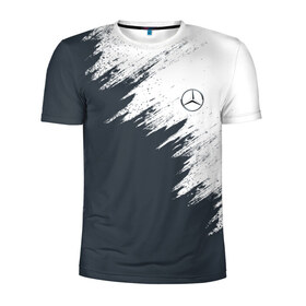 Мужская футболка 3D спортивная с принтом Mercedes , 100% полиэстер с улучшенными характеристиками | приталенный силуэт, круглая горловина, широкие плечи, сужается к линии бедра | amg | car | mercedes | race | авто | гонки | краска | марка | машина | мерс | мерседес