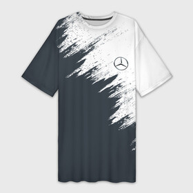 Платье-футболка 3D с принтом Mercedes ,  |  | amg | car | mercedes | race | авто | гонки | краска | марка | машина | мерс | мерседес