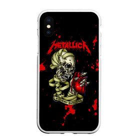 Чехол для iPhone XS Max матовый с принтом Metallica heart explosive , Силикон | Область печати: задняя сторона чехла, без боковых панелей | Тематика изображения на принте: metallica | группа | джеймс хэтфилд | кирк хэмметт | ларс ульрих | метал | металика | металлика | миталика | музыка | роберт трухильо | рок | трэш | трэшметал | хард | хардрок | хеви | хевиметал