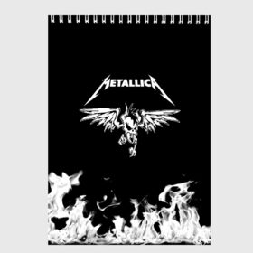 Скетчбук с принтом Metallica , 100% бумага
 | 48 листов, плотность листов — 100 г/м2, плотность картонной обложки — 250 г/м2. Листы скреплены сверху удобной пружинной спиралью | metallica | группа | джеймс хэтфилд | кирк хэмметт | ларс ульрих | метал | металика | металлика | миталика | музыка | роберт трухильо | рок | трэш | трэшметал | хард | хардрок | хеви | хевиметал