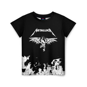 Детская футболка 3D с принтом Metallica , 100% гипоаллергенный полиэфир | прямой крой, круглый вырез горловины, длина до линии бедер, чуть спущенное плечо, ткань немного тянется | metallica | группа | джеймс хэтфилд | кирк хэмметт | ларс ульрих | метал | металика | металлика | миталика | музыка | роберт трухильо | рок | трэш | трэшметал | хард | хардрок | хеви | хевиметал