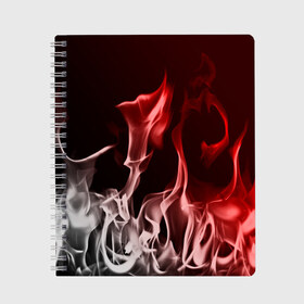 Тетрадь с принтом Огонь и дым , 100% бумага | 48 листов, плотность листов — 60 г/м2, плотность картонной обложки — 250 г/м2. Листы скреплены сбоку удобной пружинной спиралью. Уголки страниц и обложки скругленные. Цвет линий — светло-серый
 | fire | flame | in fire | smoke | в огне | дым | огненный | огонь | текстуры