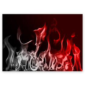 Поздравительная открытка с принтом Огонь и дым , 100% бумага | плотность бумаги 280 г/м2, матовая, на обратной стороне линовка и место для марки
 | Тематика изображения на принте: fire | flame | in fire | smoke | в огне | дым | огненный | огонь | текстуры