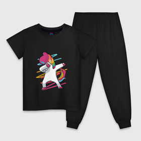 Детская пижама хлопок с принтом Единорог радуга , 100% хлопок |  брюки и футболка прямого кроя, без карманов, на брюках мягкая резинка на поясе и по низу штанин
 | единорог | лошадки | пони | радуга