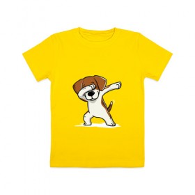 Детская футболка хлопок с принтом Год собаки , 100% хлопок | круглый вырез горловины, полуприлегающий силуэт, длина до линии бедер | Тематика изображения на принте: год собаки | даб 