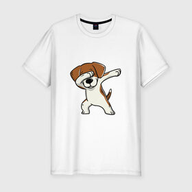 Мужская футболка премиум с принтом Год собаки , 92% хлопок, 8% лайкра | приталенный силуэт, круглый вырез ворота, длина до линии бедра, короткий рукав | Тематика изображения на принте: год собаки | даб 