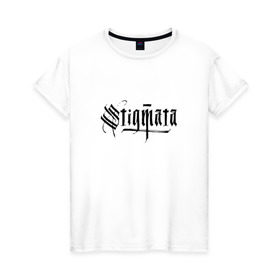 Женская футболка хлопок с принтом Stigmata , 100% хлопок | прямой крой, круглый вырез горловины, длина до линии бедер, слегка спущенное плечо | stigmata | стигмата