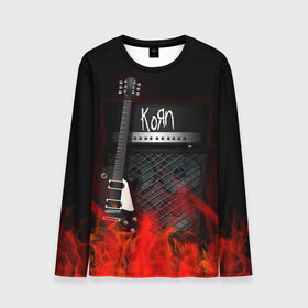 Мужской лонгслив 3D с принтом Korn , 100% полиэстер | длинные рукава, круглый вырез горловины, полуприлегающий силуэт | korn | logo | metal | music | rock | лого | логотип | метал | музыка | рок