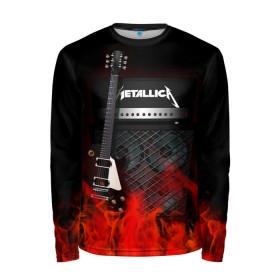 Мужской лонгслив 3D с принтом Metallica , 100% полиэстер | длинные рукава, круглый вырез горловины, полуприлегающий силуэт | Тематика изображения на принте: logo | metal | metallica | music | rock | лого | логотип | метал | металика | металлика | музыка | рок