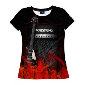 Женская футболка 3D с принтом The Offspring , 100% полиэфир ( синтетическое хлопкоподобное полотно) | прямой крой, круглый вырез горловины, длина до линии бедер | 