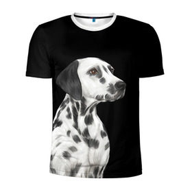 Мужская футболка 3D спортивная с принтом Далматинец арт , 100% полиэстер с улучшенными характеристиками | приталенный силуэт, круглая горловина, широкие плечи, сужается к линии бедра | далматин | далматинец | домашние животные | пес | песик | собака | собачка | терьер | шпиц