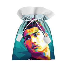 Подарочный 3D мешок с принтом Cristiano Ronaldo , 100% полиэстер | Размер: 29*39 см | Тематика изображения на принте: криштиану | реал мадрид | роналду