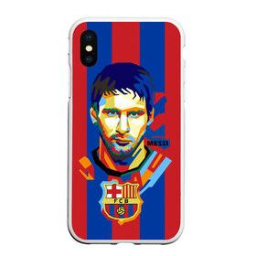 Чехол для iPhone XS Max матовый с принтом Lionel Messi , Силикон | Область печати: задняя сторона чехла, без боковых панелей | barcelona | lionel | messi | барселона | лионель | месси | поп арт