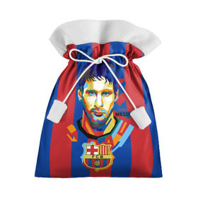 Подарочный 3D мешок с принтом Lionel Messi , 100% полиэстер | Размер: 29*39 см | barcelona | lionel | messi | барселона | лионель | месси | поп арт