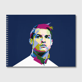 Альбом для рисования с принтом Cristiano Ronaldo , 100% бумага
 | матовая бумага, плотность 200 мг. | криштиану | реал мадрид | роналду