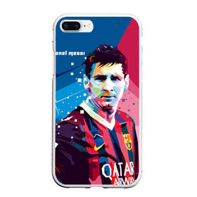 Чехол для iPhone 7Plus/8 Plus матовый с принтом Lionel Messi , Силикон | Область печати: задняя сторона чехла, без боковых панелей | barcelona | lionel | messi | барселона | лионель | месси | поп арт