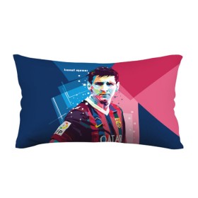 Подушка 3D антистресс с принтом Lionel Messi , наволочка — 100% полиэстер, наполнитель — вспененный полистирол | состоит из подушки и наволочки на молнии | barcelona | lionel | messi | барселона | лионель | месси | поп арт