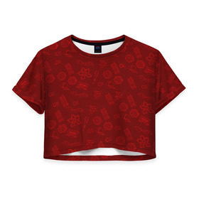 Женская футболка 3D укороченная с принтом Очень Странные дела Бомбинг , 100% полиэстер | круглая горловина, длина футболки до линии талии, рукава с отворотами | stranger things | паттерн | триллер