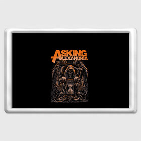 Магнит 45*70 с принтом Asking Alexandria , Пластик | Размер: 78*52 мм; Размер печати: 70*45 | askalexandria | askingalexandria | hardcore | metal | metalcore | александрия | альтернатива | аск | аскинг | метал | скелет | хэви | череп