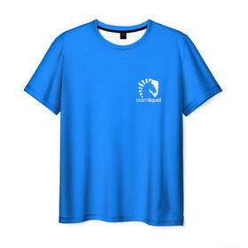 Мужская футболка 3D с принтом Team Liquid Uniform , 100% полиэфир | прямой крой, круглый вырез горловины, длина до линии бедер | dota | dota 2 | rpg | support | team | team liquid | дизайн | дота | игры | известные | киберспорт | логотип | спорт | униформа | эмблема