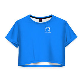 Женская футболка 3D укороченная с принтом Team Liquid Uniform , 100% полиэстер | круглая горловина, длина футболки до линии талии, рукава с отворотами | dota | dota 2 | rpg | support | team | team liquid | дизайн | дота | игры | известные | киберспорт | логотип | спорт | униформа | эмблема