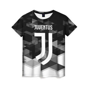 Женская футболка 3D с принтом Juventus 2018 Geometry Sport , 100% полиэфир ( синтетическое хлопкоподобное полотно) | прямой крой, круглый вырез горловины, длина до линии бедер | juventus | спорт | спортивные | футбол | футбольный клуб | ювентус