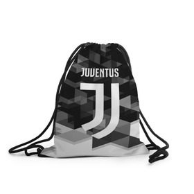 Рюкзак-мешок 3D с принтом Juventus 2018 Geometry Sport , 100% полиэстер | плотность ткани — 200 г/м2, размер — 35 х 45 см; лямки — толстые шнурки, застежка на шнуровке, без карманов и подкладки | juventus | спорт | спортивные | футбол | футбольный клуб | ювентус